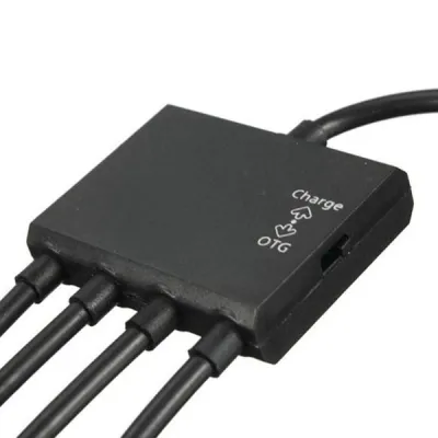 Концентратор Lapara LA-MicroUSB-OTG-HUB black - мініатюра 5