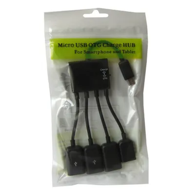 Концентратор Lapara LA-MicroUSB-OTG-HUB black - мініатюра 9