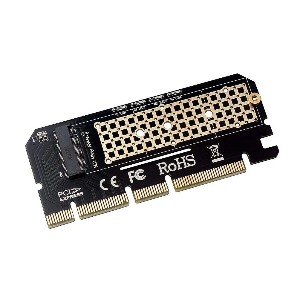 Контролер Maiwo M.2 NVMe M-key SSD 22*30mm, 22*42mm, 22*60mm, 22*80mm to PCI-E 3.0 16x/ 8x/ 4x - зображення 1