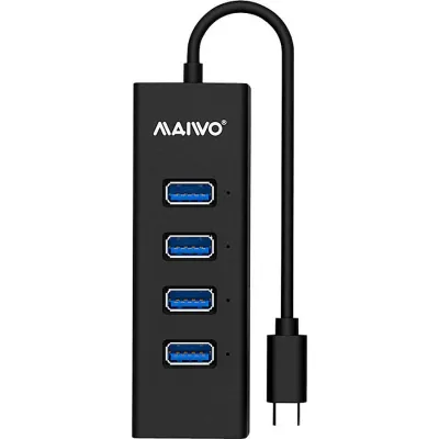 Концентратор Maiwo USB Type-C to 4х USB3.0 cable 15 cm (KH304C) - зображення 1