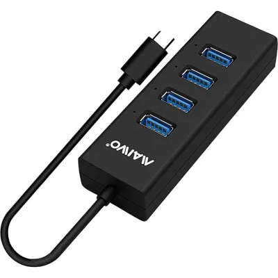 Концентратор Maiwo USB Type-C to 4х USB3.0 cable 15 cm (KH304C) - мініатюра 2