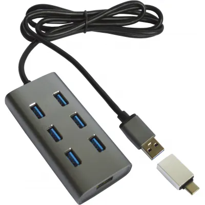 Концентратор Maiwo USB 3.0 Type-A / Type-C to 7х USB3.0 (KH700) - зображення 1