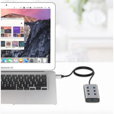 Концентратор Maiwo USB 3.0 Type-A / Type-C to 7х USB3.0 (KH700) - мініатюра 5