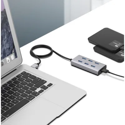 Концентратор Maiwo USB 3.0 Type-A / Type-C to 7х USB3.0 (KH700) - мініатюра 6