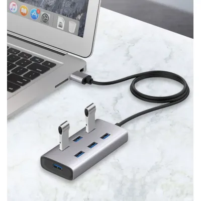 Концентратор Maiwo USB 3.0 Type-A / Type-C to 7х USB3.0 (KH700) - мініатюра 7
