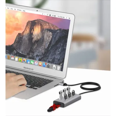 Концентратор Maiwo USB 3.0 Type-A / Type-C to 7х USB3.0 (KH700) - мініатюра 8