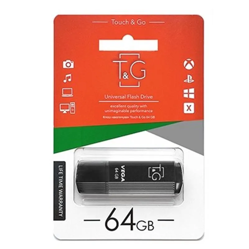 Флеш-накопичувач USB 64GB T&G 121 Vega Series Black (TG121-64GBBK) - мініатюра 2