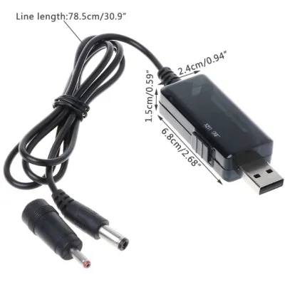 Кабель живлення USB to DC 3.5x1.35mm + 5.5x2.1mm 9V-12V Dynamode (KWS-912V) - мініатюра 4