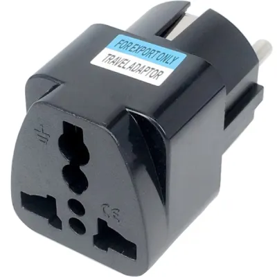 Перехідник US/UK/AU to EU Dynamode (EU Adapter black) - зображення 1