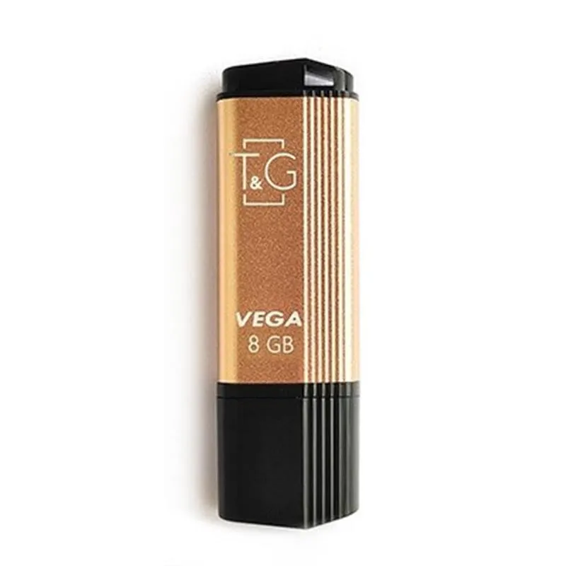 Флеш-накопичувач USB 8GB T&G 121 Vega Series Gold (TG121-8GBGDK) - мініатюра 2