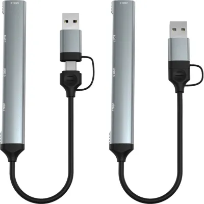 Концентратор Dynamode 5-in-1 USB Type-C/Type-A to 1хUSB3.0, 2xUSB 2.0, card-reader SD/MicroSD (DM-UH-514) - мініатюра 4