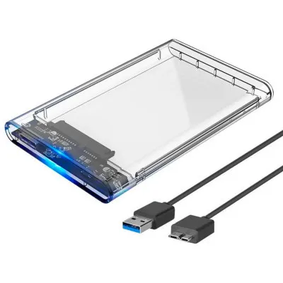 Кишеня зовнішня Dynamode 2.5" SATA HDD/SSD USB 3.0 Transparent (DM-CAD-25316) - зображення 1