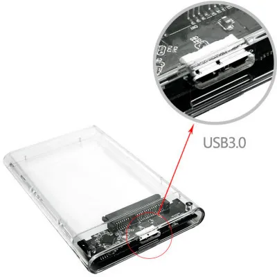 Кишеня зовнішня Dynamode 2.5" SATA HDD/SSD USB 3.0 Transparent (DM-CAD-25316) - мініатюра 8