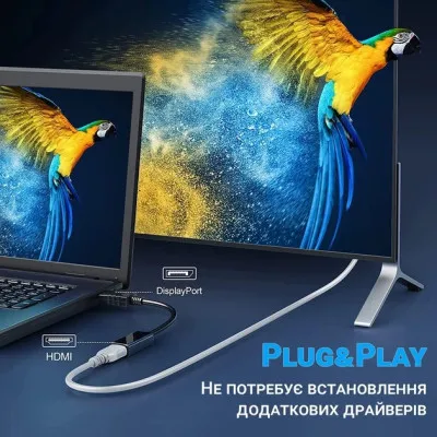 Перехідник DisplayPort Male to HDMI 4K Ultra HD Female ST-Lab (U-996-4K) - мініатюра 8