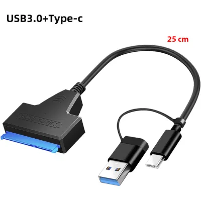 Адаптер USB3.0 Type-A/C HDD 2,5" SATA II/III / SSD Dynamode (DM-AD-SATA-U3) - мініатюра 2