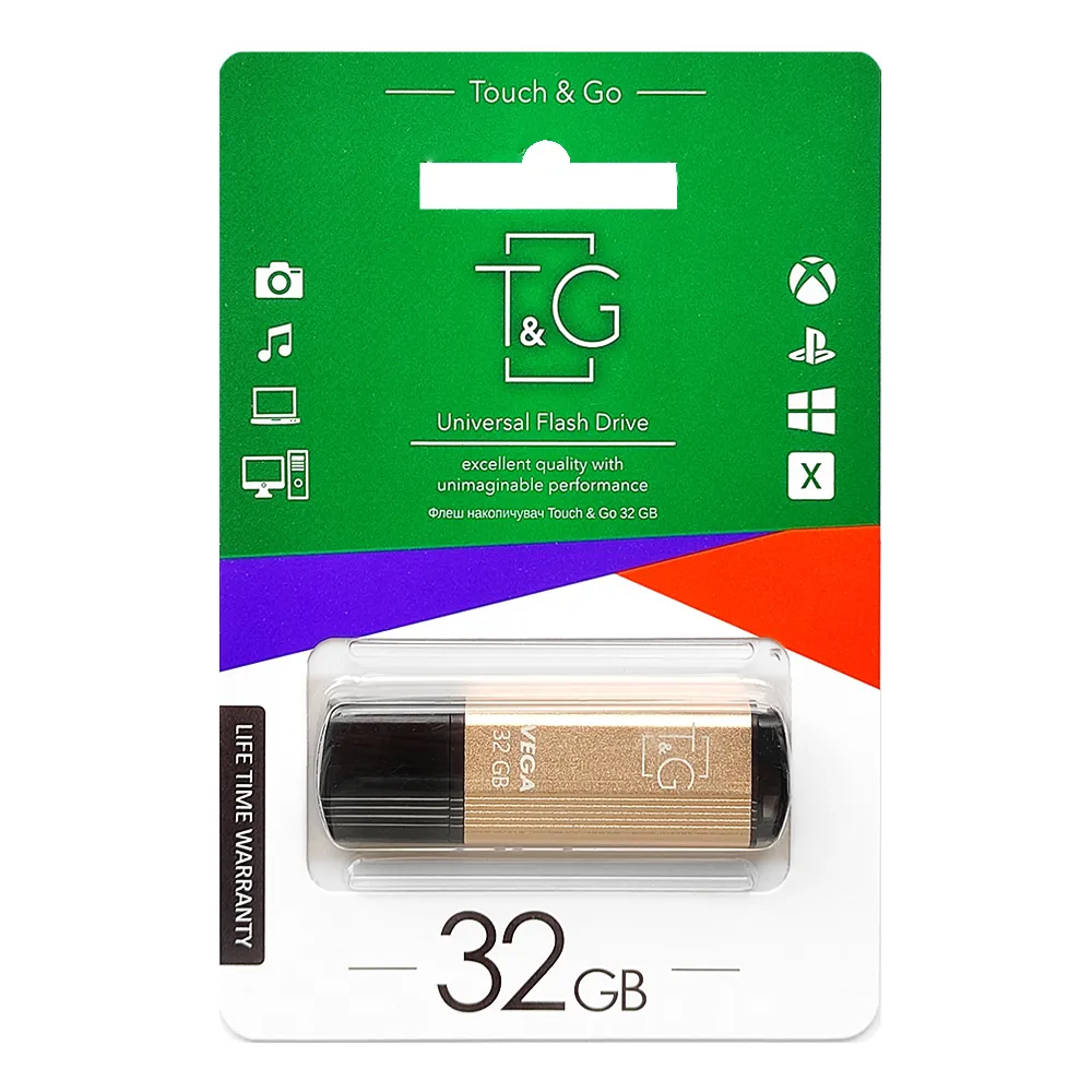Флеш-накопичувач USB 32GB T&G 121 Vega Series Gold (TG121-32GBGD) - мініатюра 2