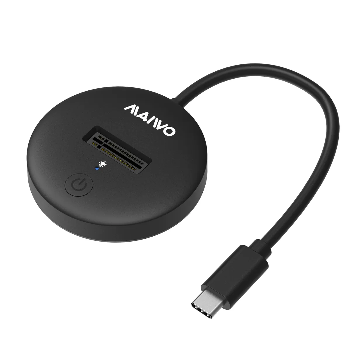 Док-станція Maiwo для M.2 NVMe/SATA SSD ч-з USB3.2 Gen2 Type-C до 10 Гбіт/с, безгвінт, пласт.чорн. - зображення 1