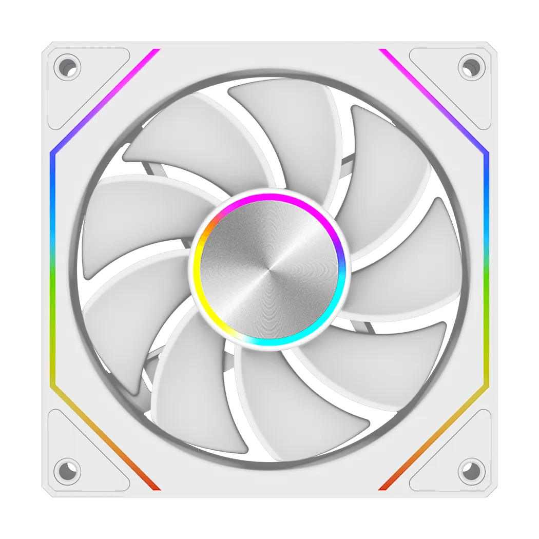 Вентилятор реверсний PCCOOLER FG120R ARGB WH біий для корпусу 120x120x25мм, HB, 5V ARGB 3-pin - зображення 1