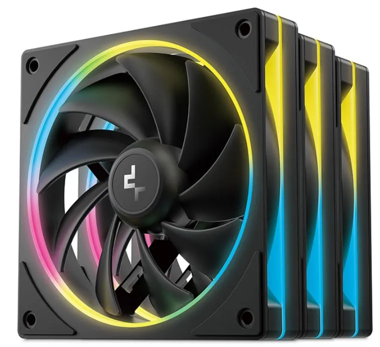 Набір вентиляторів Deepcool FL12SE 3IN1 для корпусу 3*120x120x25мм, HB, 400~1900 RPM±10%, - зображення 1