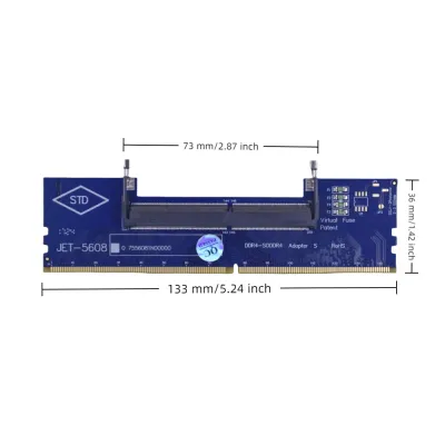Конвертор Dynamode DDR4 Laptop SO-DIMM to Desktop DIMM RAM Memory (DM-DDR4-DIMM-Converter) - мініатюра 4