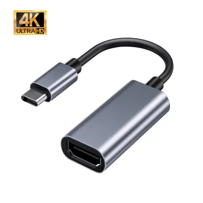 Перехідник USB-C to HDMI F USB 3.0 4K60Hz dark gray Dynamode (DM-AD-USB-C-HDMI) - зображення 1