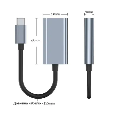 Перехідник USB-C to HDMI F USB 3.0 4K60Hz dark gray Dynamode (DM-AD-USB-C-HDMI) - мініатюра 7