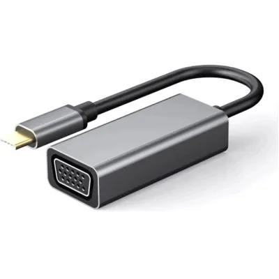 Перехідник USB-C to VGA F USB 3.0 Full HD 1080p 60Hz dark gray Dynamode (DM-AD-USB-C-VGA) - мініатюра 2