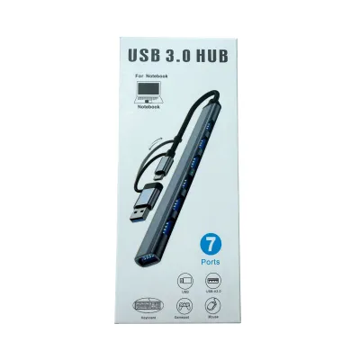 Концентратор Dynamode USB-C + UAB-A to 1xUSB 3.0 + 6xUSB 2.0 gray (DM-UH-701AC) - мініатюра 11