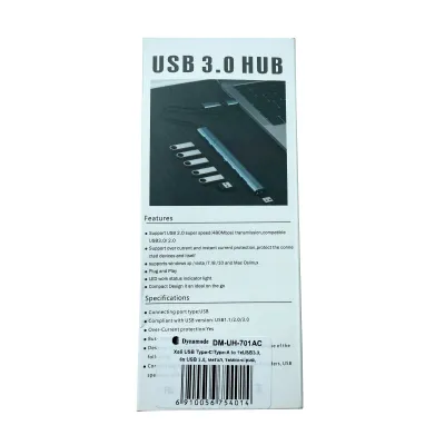 Концентратор Dynamode USB-C + UAB-A to 1xUSB 3.0 + 6xUSB 2.0 gray (DM-UH-701AC) - мініатюра 12