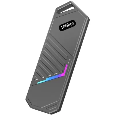 Кишеня зовнішня Dynamode M.2 SSD NVMe to USB-C USB 3.2 Gen2 aluminum black (DM-CAD-SSD14-N) - зображення 1