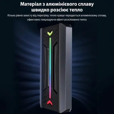 Кишеня зовнішня Dynamode M.2 SSD NVMe/SATA to USB-C USB 3.2 Gen2 tool-free (DM-CAD-SSD16) - мініатюра 8