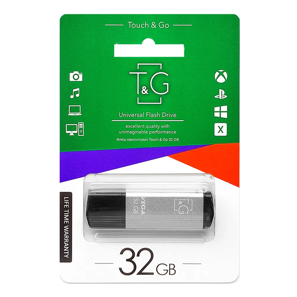 Флеш-накопичувач USB 32GB T&G 121 Vega Series Silver (TG121-32GBSL) - мініатюра 2