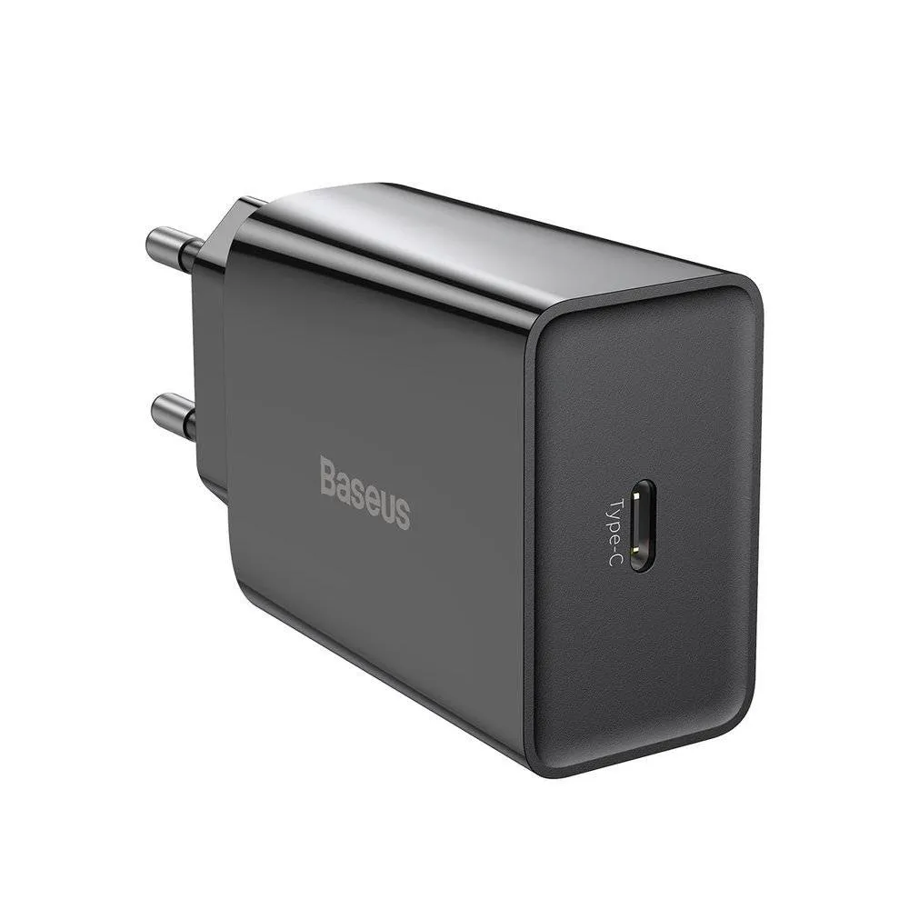 Мережевий зарядний пристрій Baseus Speed Mini PD Charger (1USB-C) 20W Black (CCFS-SN01) - мініатюра 2
