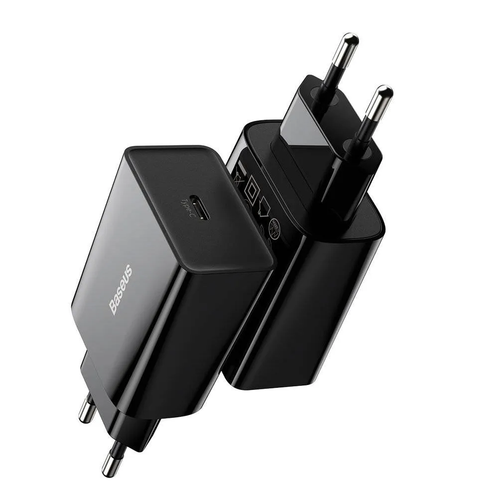 Мережевий зарядний пристрій Baseus Speed Mini PD Charger (1USB-C) 20W Black (CCFS-SN01) - мініатюра 4