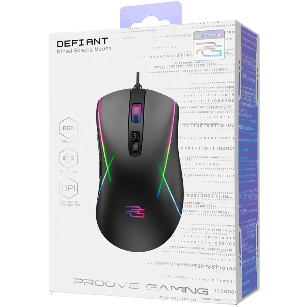 Дротова ігрова миша Proove Gaming Defiant (white) - мініатюра 2