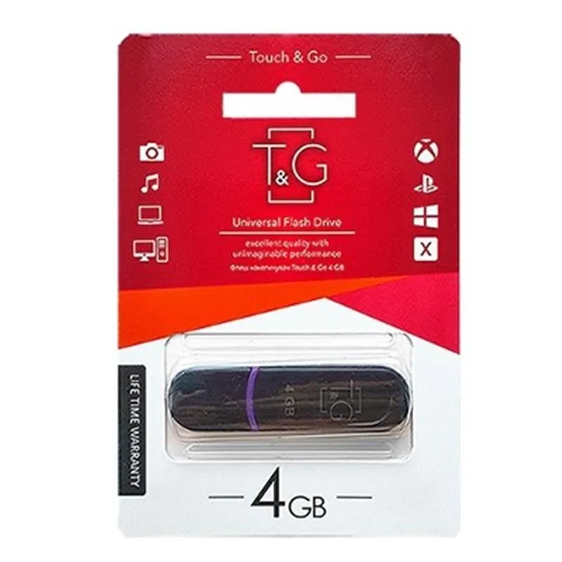 Флеш-накопичувач USB 4GB T&G 012 Classic Series Black (TG012-4GBBK) - зображення 1