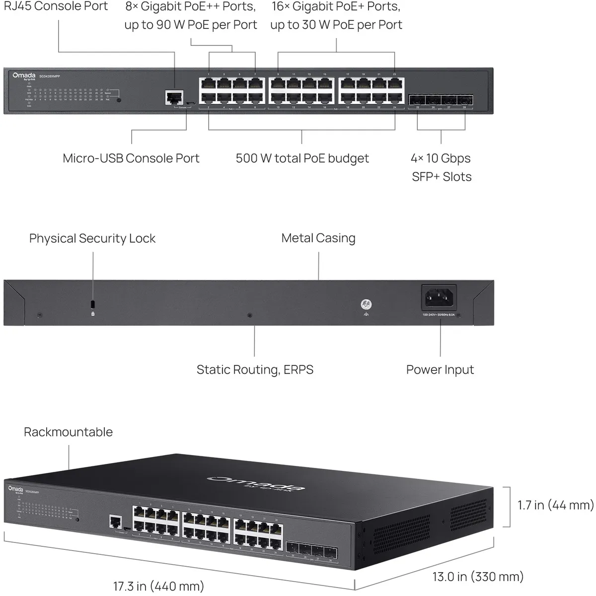 Комутатор TP-Link Omada SG3428XMPP - мініатюра 6