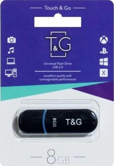 Флеш-накопичувач USB 8GB T&G 012 Classic Series Black (TG012-8GBBK) - мініатюра 3