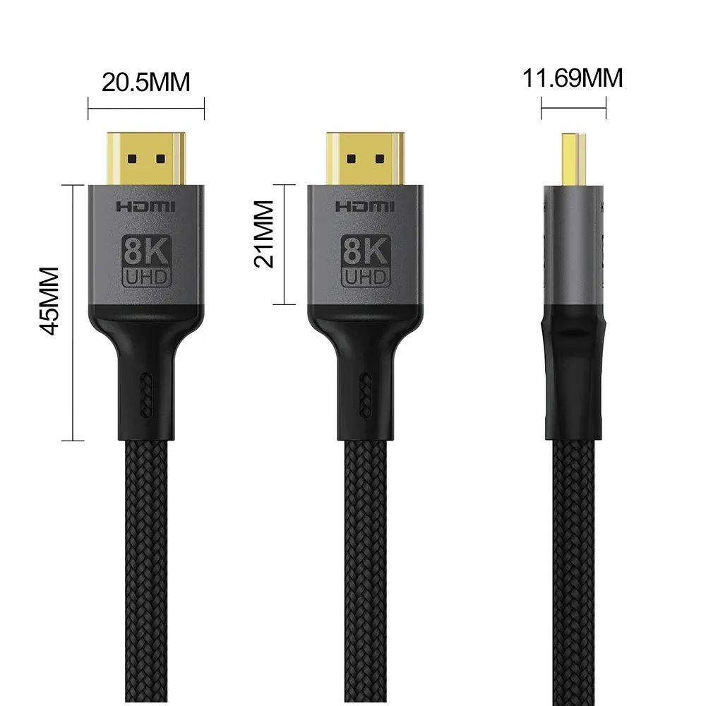 Кабель ColorWay HDMI-HDMI V2.1 8K 2м чорний - мініатюра 11