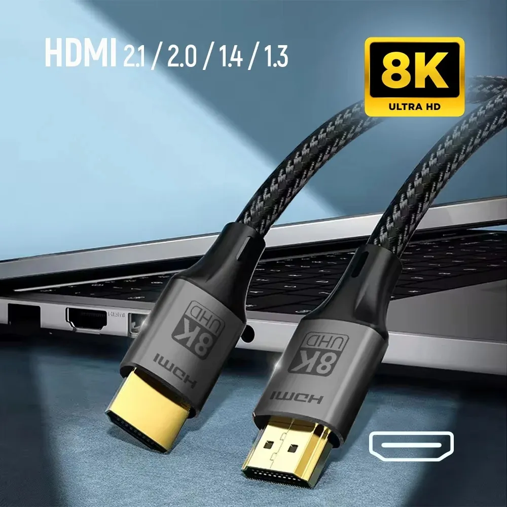Кабель ColorWay HDMI-HDMI V2.1 8K 3м чорний - мініатюра 2
