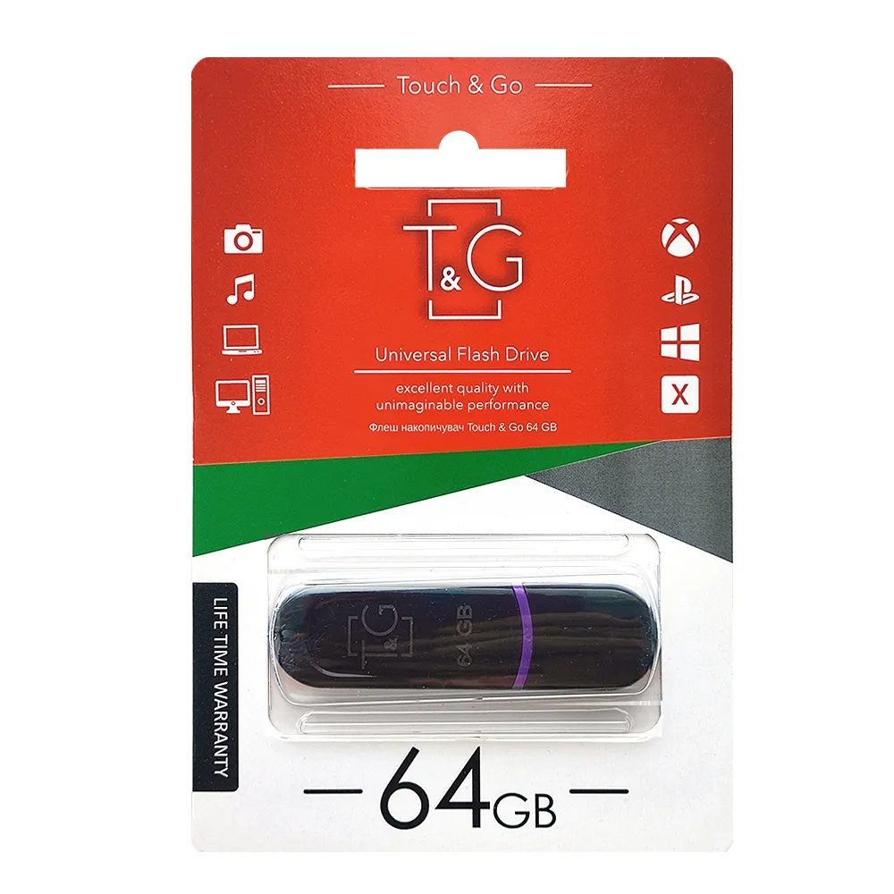 Флеш-накопичувач USB 64GB T&G 012 Classic Series Black (TG012-64GBBK) - мініатюра 2