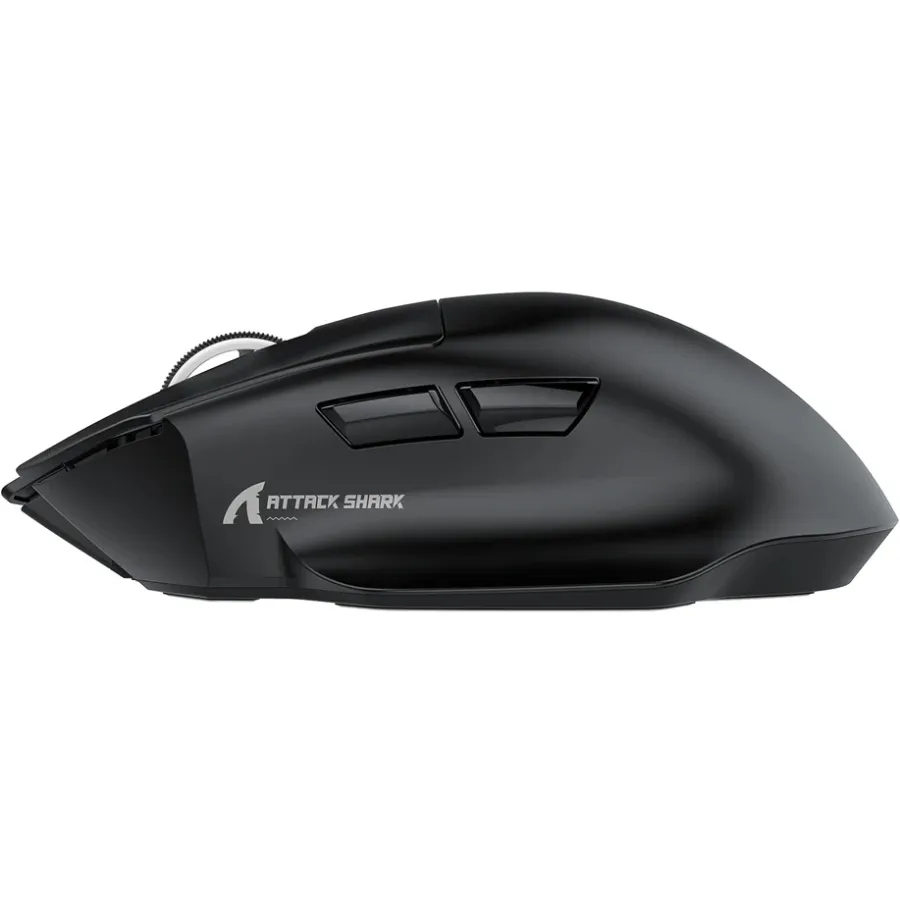 Мишка Attack Shark V6 Ultra-Light, Wireless/Bluetooth, 25000dpi. (PAW3311), 7кн., Black - мініатюра 2