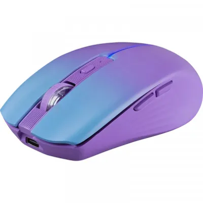 Мишка Defender Mystery MM-301, бездротова Bluetooth+2.4G, 1600 dpi., 4кн., 500mAh,  LED, фіолетова - мініатюра 2