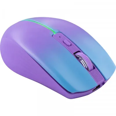 Мишка Defender Mystery MM-301, бездротова Bluetooth+2.4G, 1600 dpi., 4кн., 500mAh,  LED, фіолетова - мініатюра 3