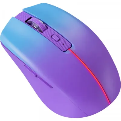 Мишка Defender Mystery MM-301, бездротова Bluetooth+2.4G, 1600 dpi., 4кн., 500mAh,  LED, фіолетова - мініатюра 4