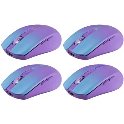 Мишка Defender Mystery MM-301, бездротова Bluetooth+2.4G, 1600 dpi., 4кн., 500mAh,  LED, фіолетова - мініатюра 9