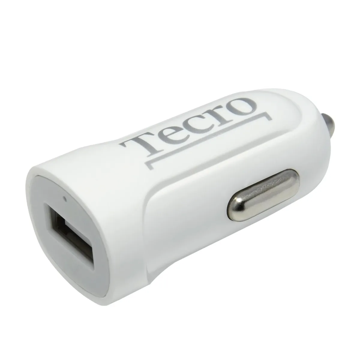 Автомобільний зарядний пристрій Tecro (1USBх2.1A) White (TCR-0121AW) - зображення 1