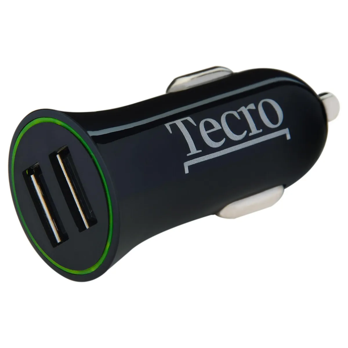 Автомобільний зарядний пристрій Tecro (2USBх2.1A) Black (TCR-0221AB) - зображення 1