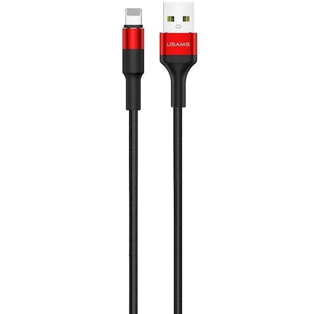 Кабель Usams US-SJ220 USB - Lightning (M/M), 1.2 м, Red (SJ220IP02) - зображення 1