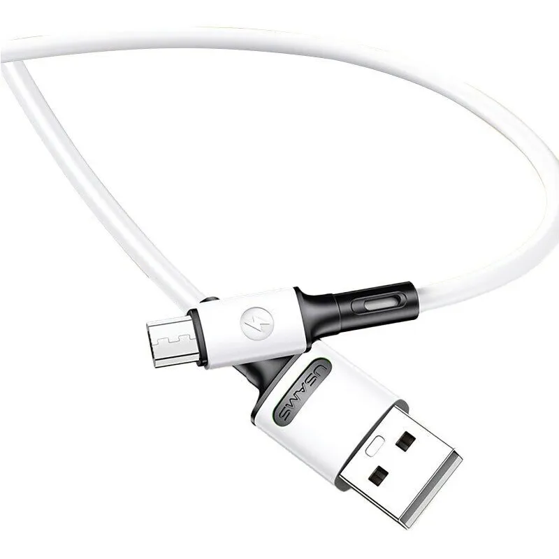 Кабель Usams US-SJ435 USB - Micro USB (M/M), 1 м, White (SJ435USB01) - мініатюра 2